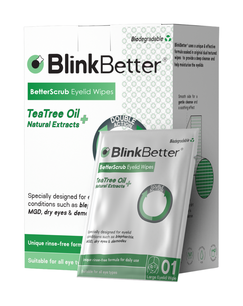 BetterScrub Eyelid Wipes packaging